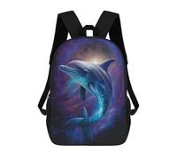 sinyumoney Galactic Dolphins in Space Mochilas Infantiles Mochila Escolar Impresa En 3D Para Niños Mochilas De Viaje Bolsas Para Libros Para Niños 17inch Mochila Escolar