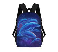 sinyumoney Galactic Dolphins Mochila Escolar Ligera Mochila Escolar De Día Mochila Para Libros Para La Universidad Para Acampar Aventuras Al Aire Libre Y Viajes Diarios 17inch