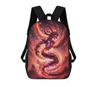 sinyumoney Galactic Dragon Dance -2 Mochila Escolar Para Niños, Mochila Escolar De Gran Capacidad Para Niños, Mochila Escolar 3D, Regalos Para Niños 17inch