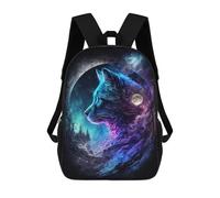 sinyumoney Galactic Feline Majesty -1 Mochila Escolar Grande Para Niños Para El Campus, Actividades Al Aire Libre, Viajes Y Deportes 17inch