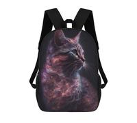 sinyumoney Galactic Feline Majesty Mochila, Mochila Escolar Impresa En 3D, Bolsa Para El Almuerzo Escolar, Mochila De Viaje, Mochila Para Amigos, Mochila Escolar Para Niñas Y Niños 17inch