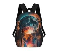 sinyumoney Galactic Forest Aurora Mochilas Infantiles Mochila Escolar Impresa En 3D Para Niños Mochilas De Viaje Bolsas Para Libros Para Niños 17inch Mochila Escolar