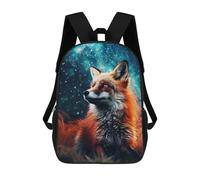 sinyumoney Galactic Fox Majesty -1 Mochila De Peluche Con Dibujos Animados, Mochila 3D Para Niños, Bolsa Escolar, Idea De Regalo De Cumpleaños Para Niños Y Niñas 17inch