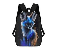 sinyumoney Galactic Fox Portrait -2 Mochila Escolar Impresa En 3D Mochilas Informales Para Niños Mochila Escolar Impresa En 3D Para Niños De Primaria Y Secundaria 17inch