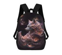 sinyumoney Galactic Fox Portrait -3 Mochila Escolar Infantil Impresa En 3D Para Niños, Mochila De Viaje De Alta Capacidad, Bolsas Para Libros, Mochila Escolar Infantil 17inch