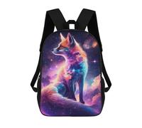 sinyumoney Galactic Fox Portrait -5 Mochilas Escolares Impresas En 3D, Mochila Escolar Informal Para Niños, Mochila Escolar De Moda Para Estudiantes De Secundaria 17inch