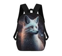 sinyumoney Galactic Fox Portrait Mochila Escolar Resistente Al Agua, Mochila De Viaje, Bolsa Para Computadora - Perfecta Para Viajes, Trabajo Y Uso Diario 17inch