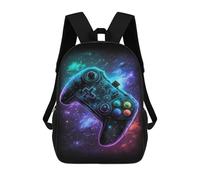 sinyumoney Galactic Gaming Controller Art -7 Mochila Escolar Infantil De 17 Pulgadas Con Estampado 3D De Películas De Anime Para Niños, Mochila De Viaje, Mochila Escolar Infantil