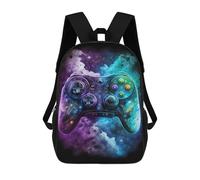 sinyumoney Galactic Gaming Controller Art Print Mochila Escolar Infantil De 17 Pulgadas Con Estampado 3D De Películas De Anime Para Niños, Mochila De Viaje, Mochila Escolar Infantil