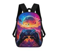sinyumoney Galactic Gaming Gloves Mochila Escolar Para Niños, Mochila Escolar Impresa En 3D Para Estudiantes De Primaria Y Secundaria 17inch