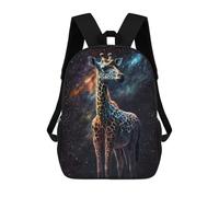 sinyumoney Galactic Giraffe Art Print Mochila Escolar De Moda, Mochila Para Material Escolar, Mochila Impermeable Informal Para Acampar, Aventuras Al Aire Libre Y Viajes Diarios 17inch