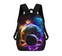 sinyumoney Galactic Glow Adventure Mochila Escolar Infantil Con Impresión 3D, Mochila Escolar Informal Para Niños De Primaria Y Secundaria 17inch