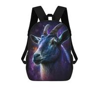 sinyumoney Galactic Goat Portrait-10 Mochila Escolar Impresa En 3D 17inch Mochila Escolar Infantil Mochilas De Viaje Mochila Informal De Moda Para Niños Y Estudiantes