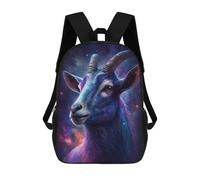 sinyumoney Galactic Goat Portrait-5 Mochila Escolar De 17 Pulgadas Impresa En 3D Mochilas Infantiles Mochila Genial Impresa En 3D Para Niños De Primaria Y Secundaria