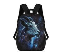 sinyumoney Galactic Goat Portrait -5 Mochilas Impresas En 3D Para Niños 17inch Mochilas De Moda Informales Para El Día A Día, Bolsas De Viaje, Mochilas Informales Para Exteriores Para Niños Y Niñas