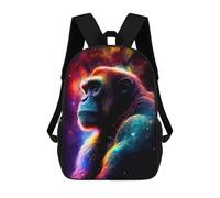 sinyumoney Galactic Gorilla Portrait Mochilas Impresas En 3D Para Niños, Mochila Escolar, Mochila Informal Para Exteriores, Mochila Informal De Moda Para Niños, Lindas Bolsas De Viaje 17inch