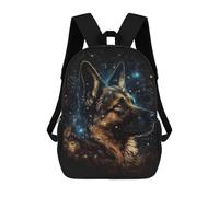 sinyumoney Galactic Guardian Dog Art Print Mochila Escolar Para El Trabajo, Negocios, Universidad, Escuela Para Hombres/mujeres 17inch