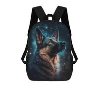 sinyumoney Galactic Guardian German Shepherd Art Print -1 Mochilas Escolares, De Viaje Y Universitarias Para La Escuela/trabajo/viajes 17inch