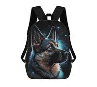 sinyumoney Galactic Guardian German Shepherd Art Print -2 Mochila Escolar Para La Escuela Secundaria, Preparatoria, Universidad Y Viajes Para Niños/niñas/adolescentes 17inch