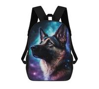 sinyumoney Galactic Guardian German Shepherd Art Print Mochila Escolar, Mochila De Viaje Para La Universidad, Mochilas Para Niñas Y Adolescentes 17inch
