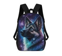 sinyumoney Galactic Guardian Wolf Art Print Mochila Escolar Para El Trabajo, Negocios, Universidad, Escuela Para Hombres/mujeres 17inch