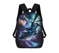 sinyumoney Galactic Helicopter Adventure -2 Mochila Escolar Infantil De 17 Pulgadas Con Estampado 3D De Películas De Anime Para Niños, Mochila De Viaje, Mochila Escolar Infantil