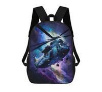 sinyumoney Galactic Helicopter Adventure -3 Mochila Escolar Para La Escuela Secundaria, Preparatoria, Universidad Y Viajes Para Niños/niñas/adolescentes 17inch