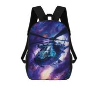 sinyumoney Galactic Helicopter Adventure -5 Mochilas Infantiles Impresas En 3D Para Niños. Mochilas De Viaje De Moda Para Niños. Mochila Escolar Para Estudiantes De Primaria Y Secundaria.