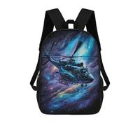 sinyumoney Galactic Helicopter Adventure -6 17inch Mochila Escolar Impresa En 3D Para Niños, Mochila Escolar Informal De Moda, Mochilas De Viaje Para Niños Y Estudiantes.