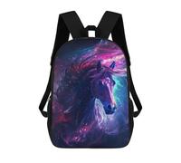 sinyumoney Galactic Horse Art Print-3 Mochila Escolar De 17 Pulgadas Impresa En 3D Mochilas Infantiles Mochila Genial Impresa En 3D Para Niños De Primaria Y Secundaria