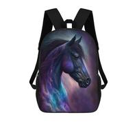 sinyumoney Galactic Horse Art Print-5 Mochila Escolar Infantil De 17 Pulgadas Con Estampado 3D De Películas De Anime Para Niños, Mochila De Viaje, Mochila Escolar Infantil