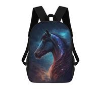 sinyumoney Galactic Horse Art Print Mochila Escolar Infantil De 17 Pulgadas Con Estampado 3D De Películas De Anime Para Niños, Mochila De Viaje, Mochila Escolar Infantil