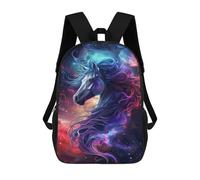 sinyumoney Galactic Horse Art Print Mochila Escolar Infantil De 17 Pulgadas Con Estampado 3D, Mochila Moderna Para Niños, Mochilas De Viaje, Bolsas Para Libros, Mochila Escolar Infantil