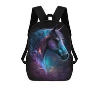 sinyumoney Galactic Horse Head Art Print-2 Mochila Infantil De 17 Pulgadas, Mochila Escolar Con Estampado 3D De Dibujos Animados Para Niños Y Adolescentes.