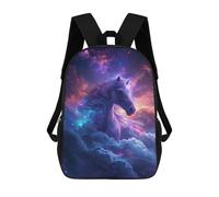 sinyumoney Galactic Horse Majesty Mochilas Infantiles Impresas En 3D De 17 Pulgadas. Mochila Escolar Informal Impresa En 3D Para Niños De Primaria Y Secundaria.