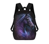 sinyumoney Galactic Horse Portrait-10 Mochila Escolar De 17 Pulgadas Impresa En 3D Mochilas Infantiles Mochila Genial Impresa En 3D Para Niños De Primaria Y Secundaria