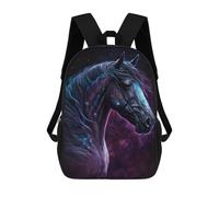 sinyumoney Galactic Horse Portrait Art Print Mochila Mochila Informal Para El Día A Día, Para La Escuela, El Trabajo Y Los Viajes Para Hombres, Mujeres Y Adolescentes 17inch