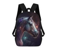 sinyumoney Galactic Horse Portrait Mochilas Infantiles Impresas En 3D De 17 Pulgadas. Mochila Escolar Informal Impresa En 3D Para Niños De Primaria Y Secundaria.