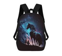 sinyumoney Galactic Horse Silhouette Mochila Infantil De Moda Divertida Mochila Escolar Para Niños Y Adolescentes Con Impresión 3D Para Niños 17inch