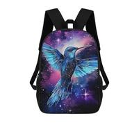 sinyumoney Galactic Hummingbird Flight Mochila Escolar Infantil Con Impresión 3D, Mochila Escolar Informal Para Niños De Primaria Y Secundaria 17inch
