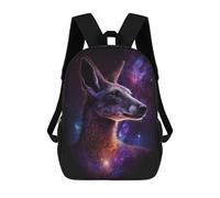 sinyumoney Galactic Kangaroo Portrait Mochilas De 17 Pulgadas Para Niños, Mochilas Escolares Impresas En 3D Para Estudiantes De Primaria Y Secundaria, Para Niños Y Niñas.