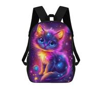 sinyumoney Galactic Kitten Fantasy Art Mochila Escolar, Mochila De Negocios, Mochila Impermeable Para Libros, Para Acampar, Aventuras Al Aire Libre Y Viajes Diarios 17inch