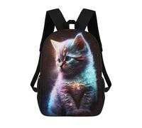 sinyumoney Galactic Kitten Mochila Escolar Para Niñas Mochila Impermeable Mochila Informal De Día Mochila Ligera Para Niño Y Niña Mochila Escolar 17inch