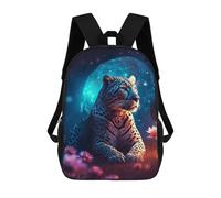 sinyumoney Galactic Leopard Majesty -1 Mochila Infantil De Moda Divertida Mochila Escolar Para Niños Y Adolescentes Con Impresión 3D Para Niños 17inch