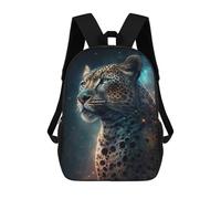 sinyumoney Galactic Leopard Majesty -2 Mochilas Para Niños 17inch Mochila Escolar Mochila Escolar Impresa En 3D Para Niños De Primaria Y Secundaria