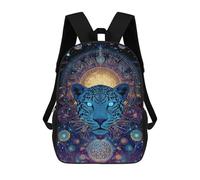 sinyumoney Galactic Leopard Mandala Art Print Mochilas Para Niños 17inch Mochila Escolar Mochila Escolar Impresa En 3D Para Niños De Primaria Y Secundaria