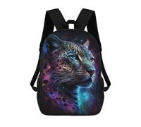 sinyumoney Galactic Leopard Portrait-11 Mochila Escolar Ligera Para Aeropuerto, Estudiantes Universitarios, Mochila Para Niños/niñas/adolescentes 17inch