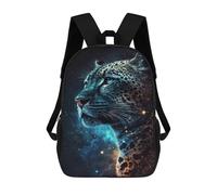 sinyumoney Galactic Leopard Portrait-14 Mochila Escolar Secundaria Informal Para Viajes, Mochilas Para La Escuela Secundaria, Para Acampar, Aventuras Al Aire Libre Y Viajes Diarios 17inch
