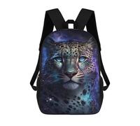 sinyumoney Galactic Leopard Portrait-17 Mochila Escolar Infantil Impresa En 3D 17inch Mochilas De Moda Para Niños De Primaria Y Secundaria