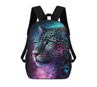 sinyumoney Galactic Leopard Portrait -3 Mochila Escolar Resistente Al Agua, Mochila De Viaje, Bolsa Para Computadora Para Hombres, Mujeres Y Adolescentes 17inch